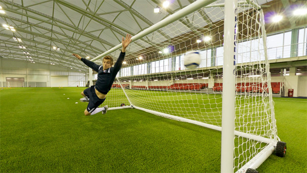 Harrod UK football goal at the National Football Centre