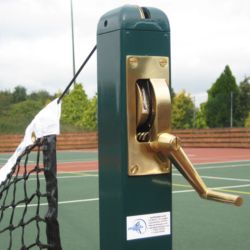 Installation of new tennis posts into existing sockets